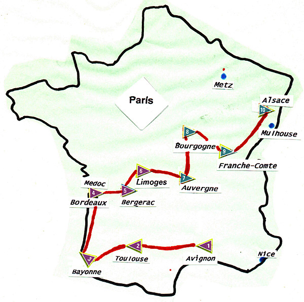Die Etappen der Tour de France Golf
