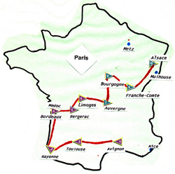 Etabenplan der Tour de France "Golf"
