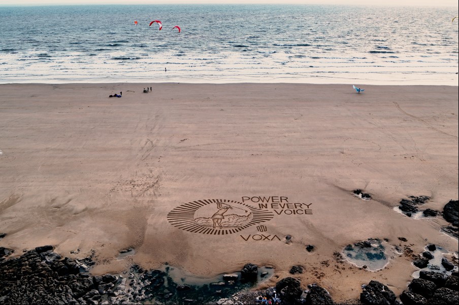 Sandkunst am Strand